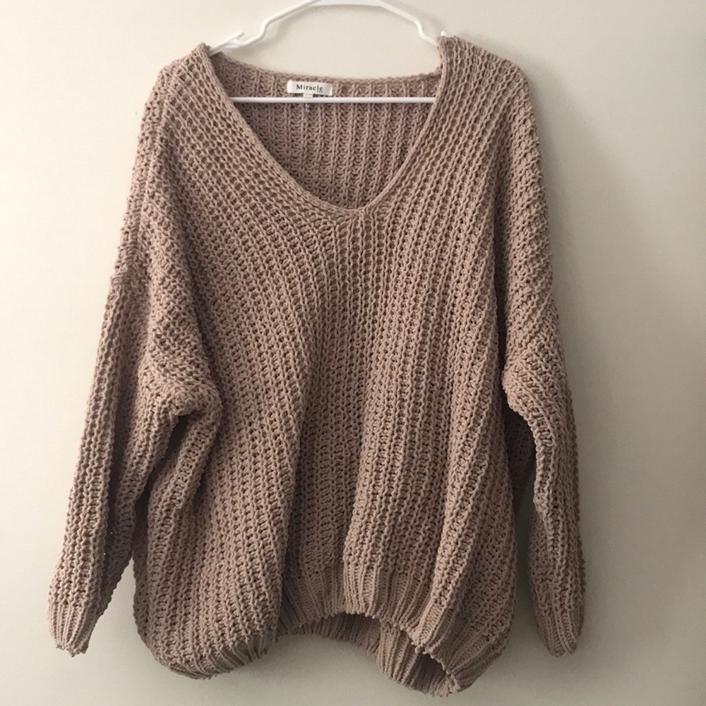 oversized knit sweater